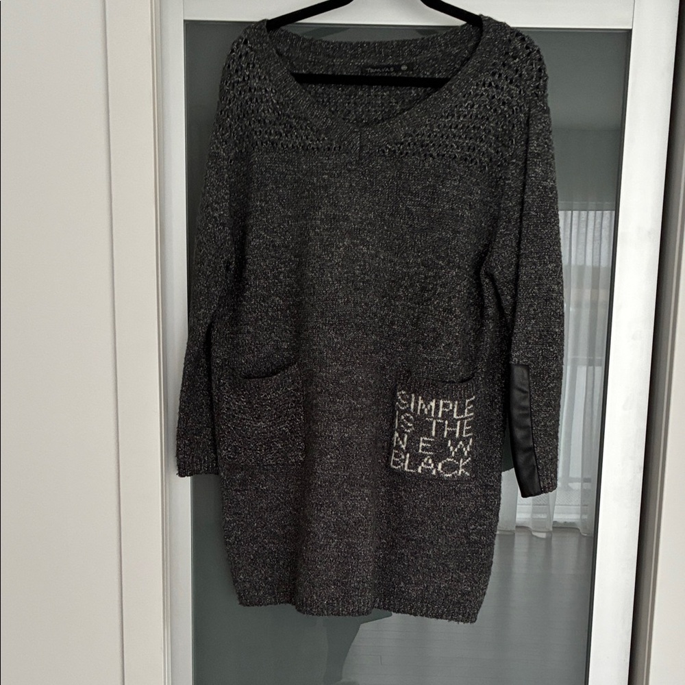 Black Knit Mini Dress